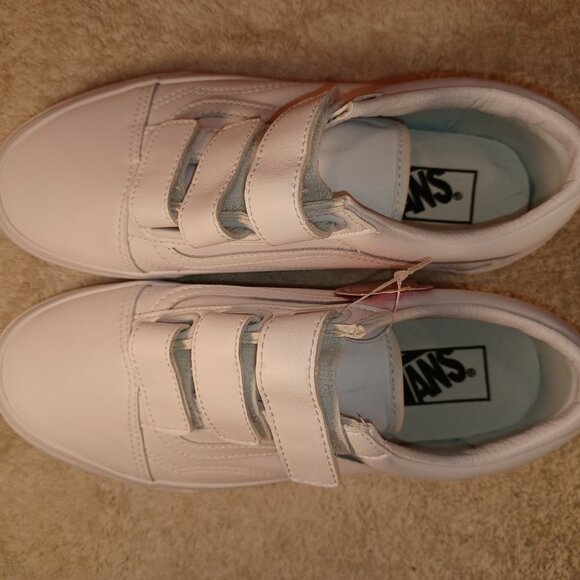 Vans Men's 5.5/Women's 7 Leather V True White Skate Shoes VN0A3D29L3H - Picture 7 of 12